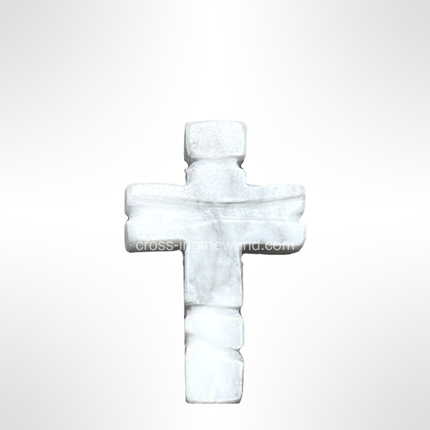 Prayer Cross - Carrara Marble (2 inch)