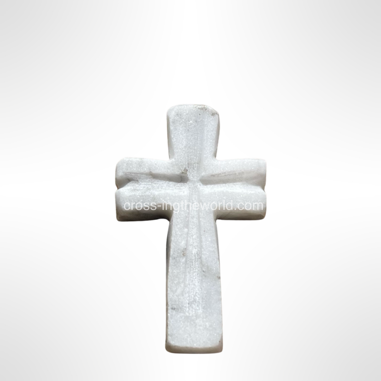 Prayer Cross - Carrara Marble (2 inch)