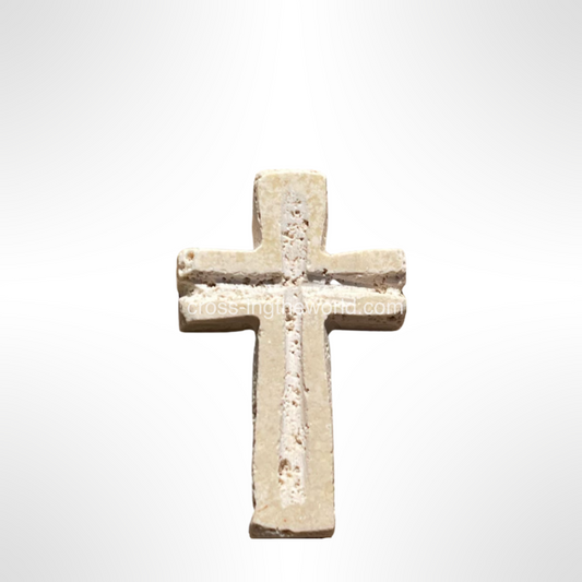 Prayer Cross - Travertine (2 inch)